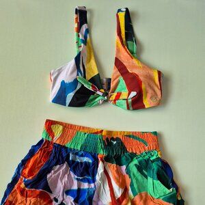 Colorful Two-Piece Beach Set